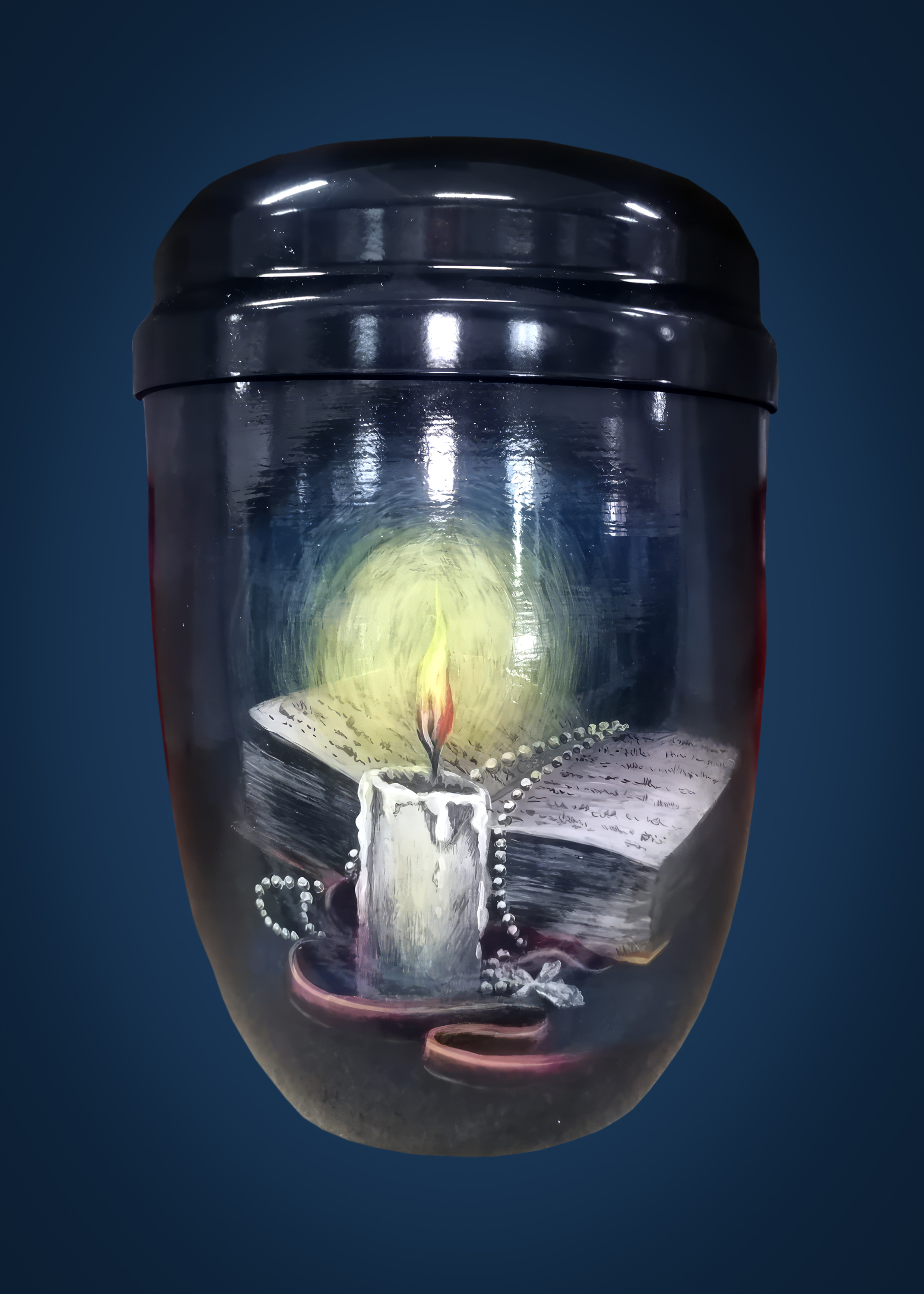 роспись черная Свеча